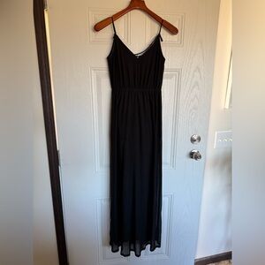 2 for $20 sale: Charlotte Russe black romper/ dress -sheer mesh skirt overlay XS